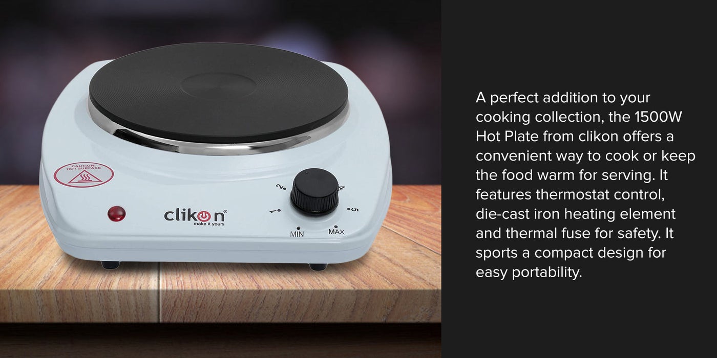 Clikon Hot Plate 1500W 1500.0 W ck4352 White KSA Riyadh, Jeddah