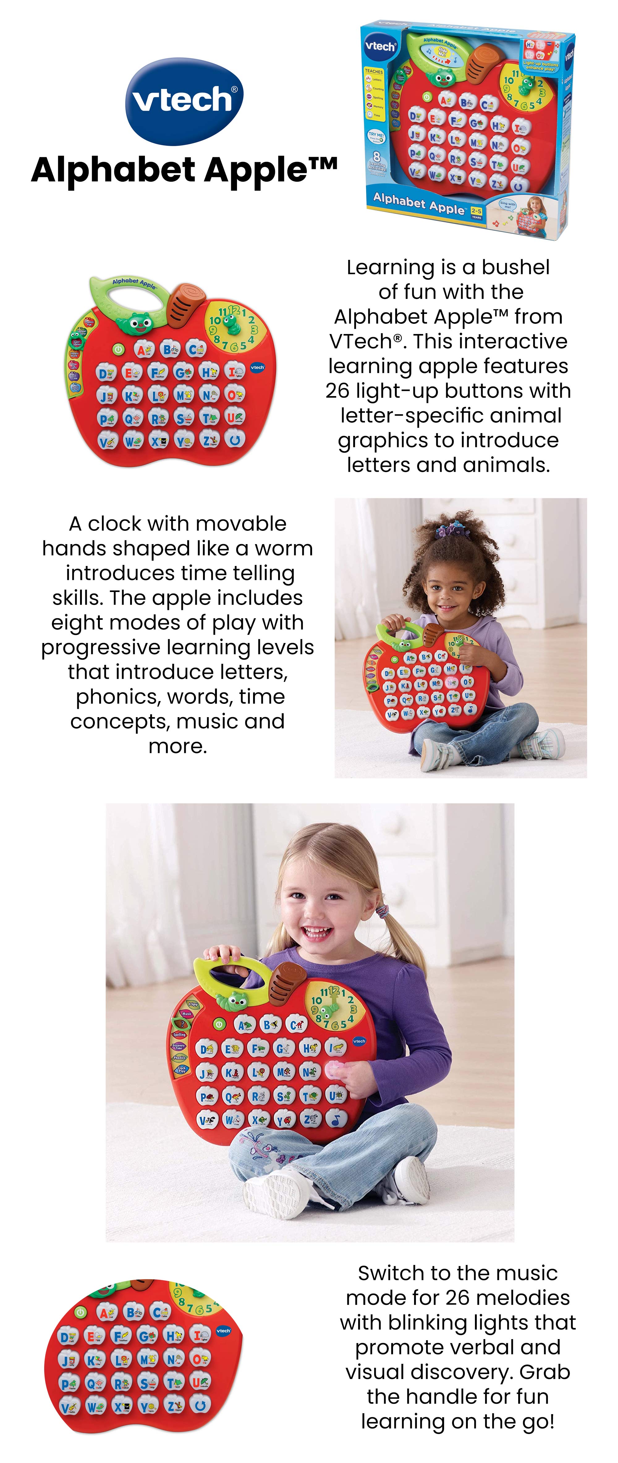 VTech, Alphabet Apple, ABC Learning Toy, Preschool Toy | atelier-yuwa ...