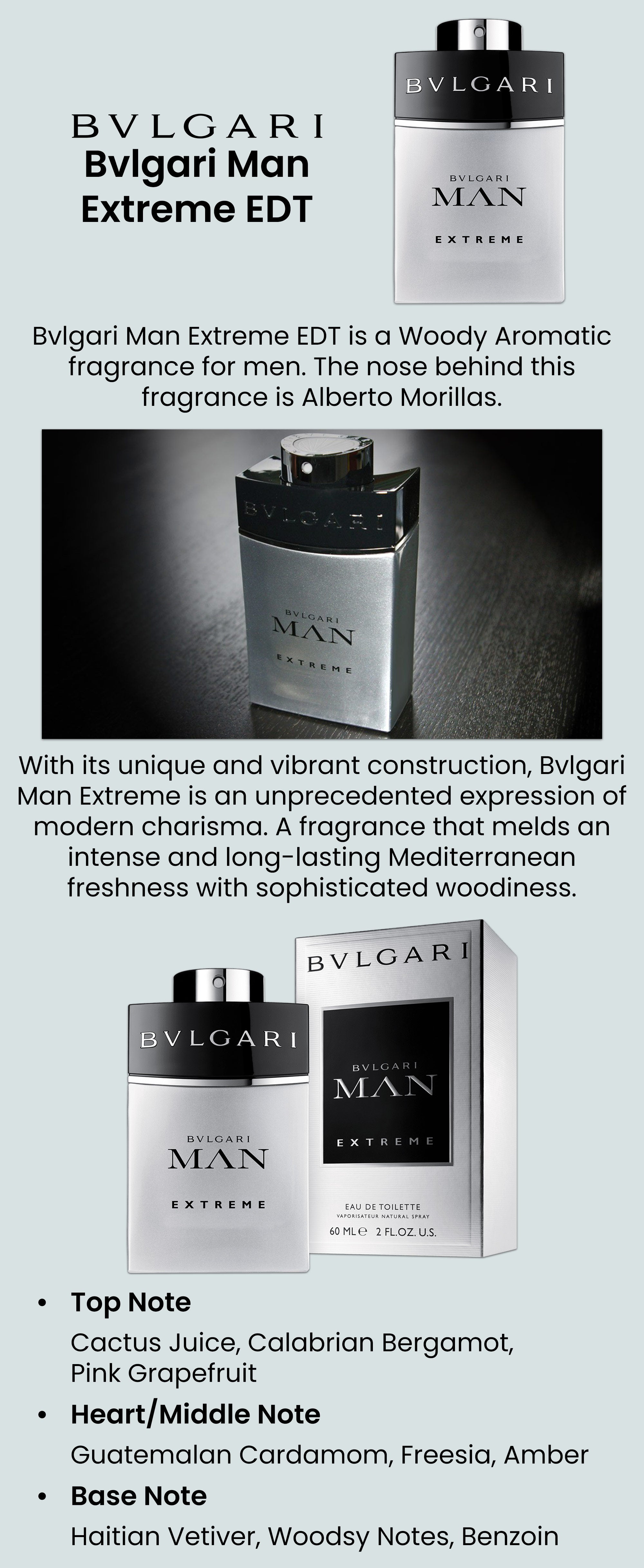 Bvlgari man extreme 60 ml hot sale