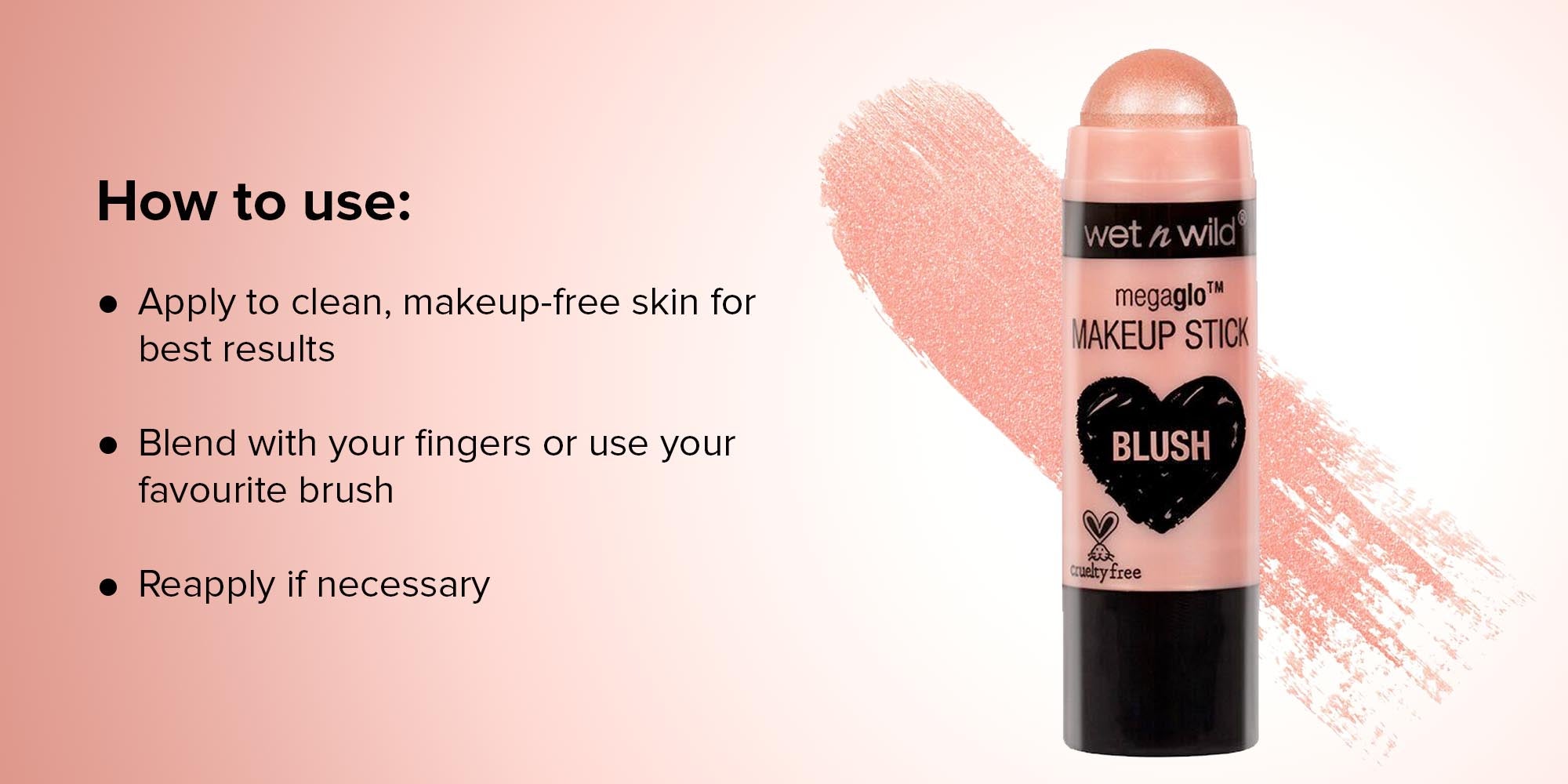 MegaGlo Makeup Stick-Peach Bums