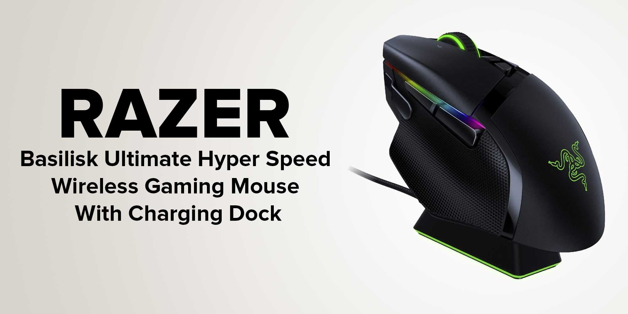 Razer Basilisk hotsell Ultimate Hyperspeed Wireless Gaming Mouse w/ Charging Dock: Faste