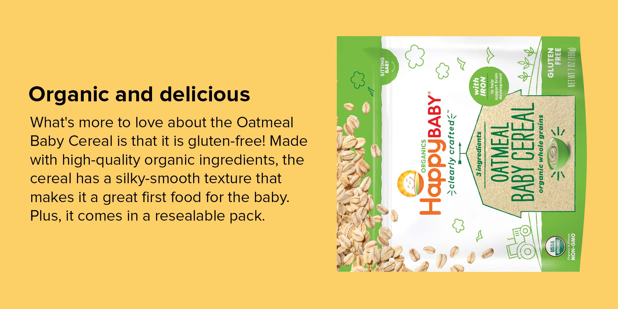 Happy baby organic sales oatmeal