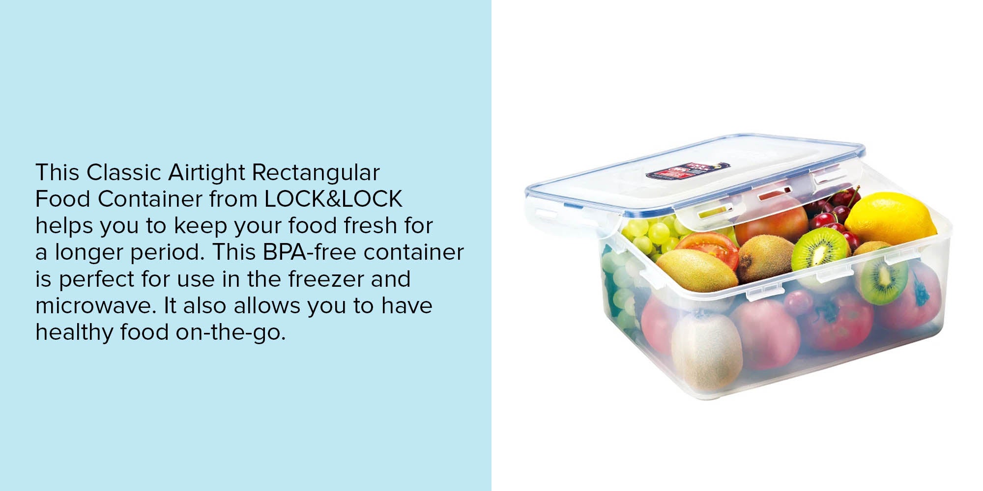  LOCK & LOCK Airtight Rectangular Food Storage