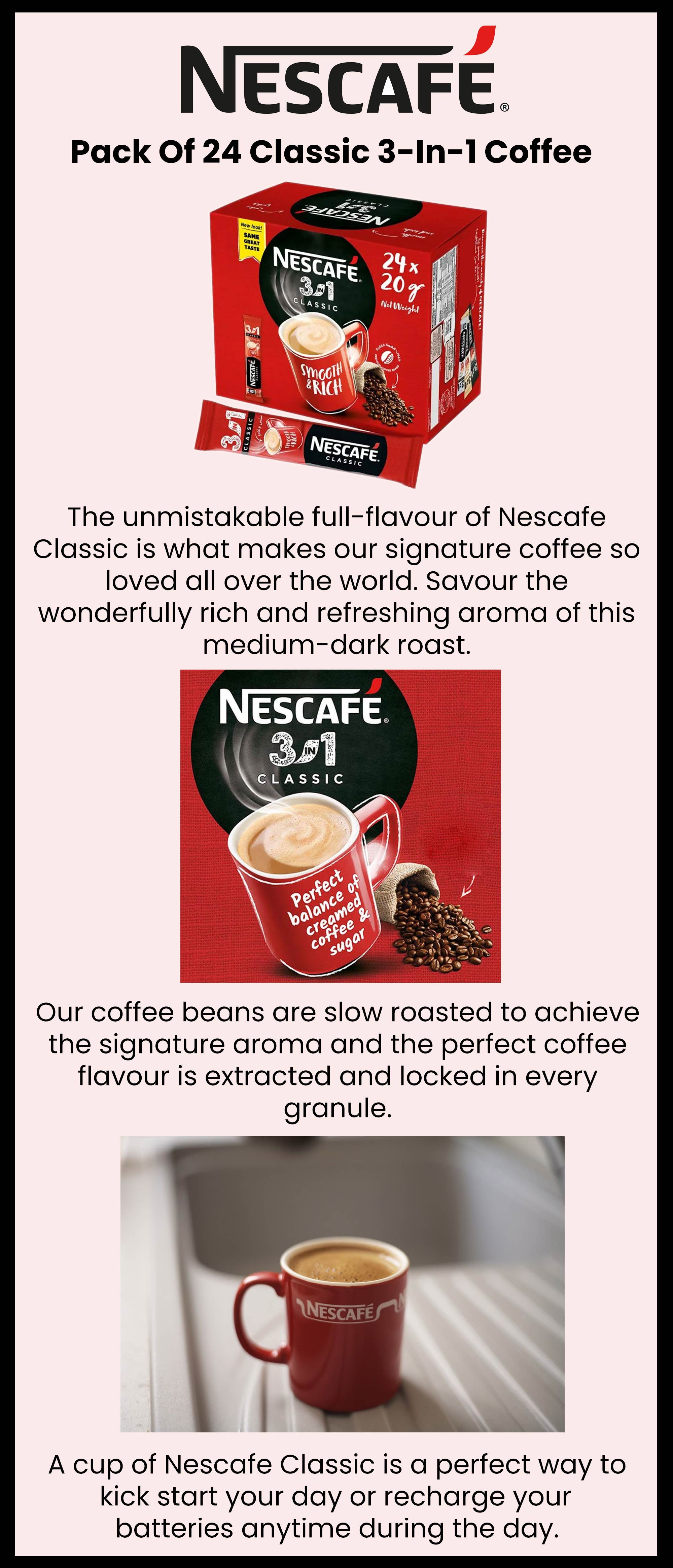 Nescafe Classic 3In1 Instant Coffee Pack of 30, Dubai & Abu Dhabi, UAE