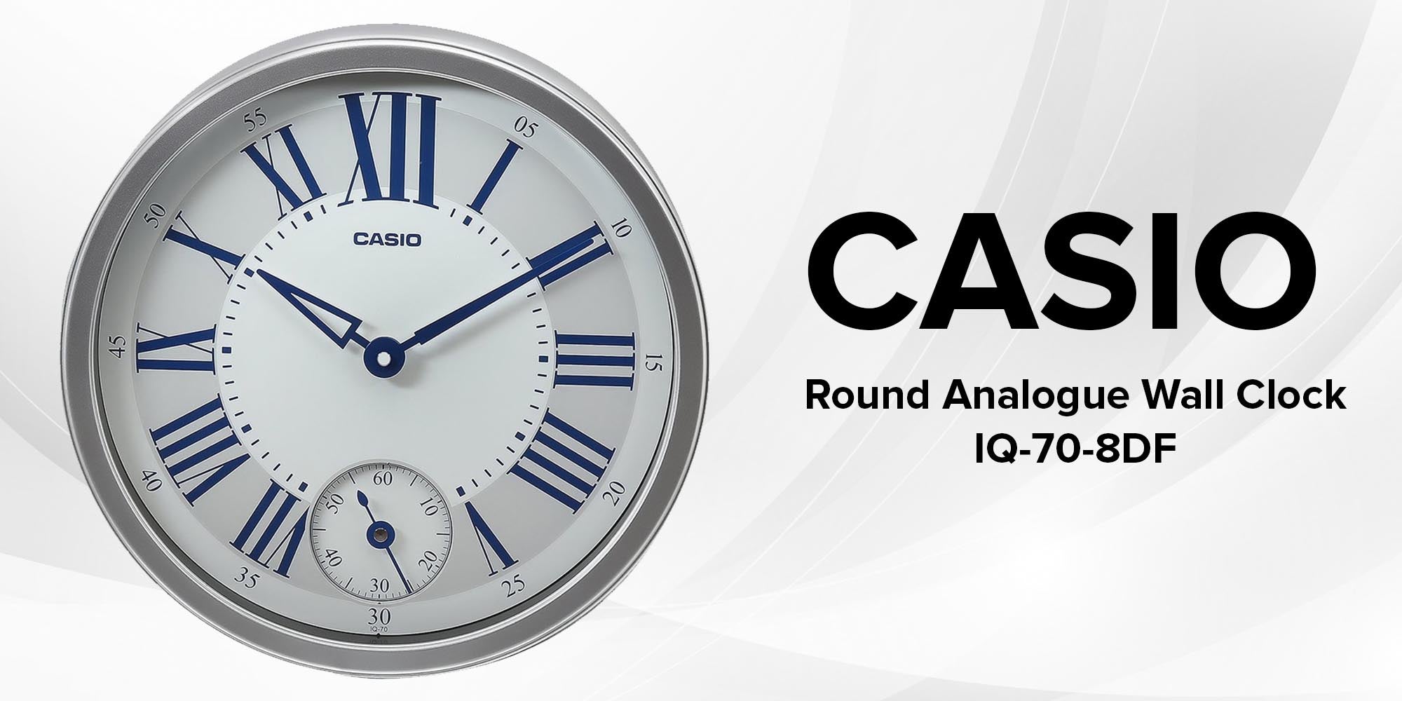 Casio round resin analog best sale wall clock