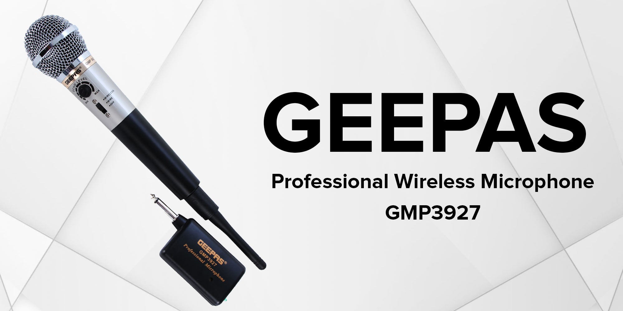 GEEPAS Professional Wireless Microphone Model GMP3927 GMP3927