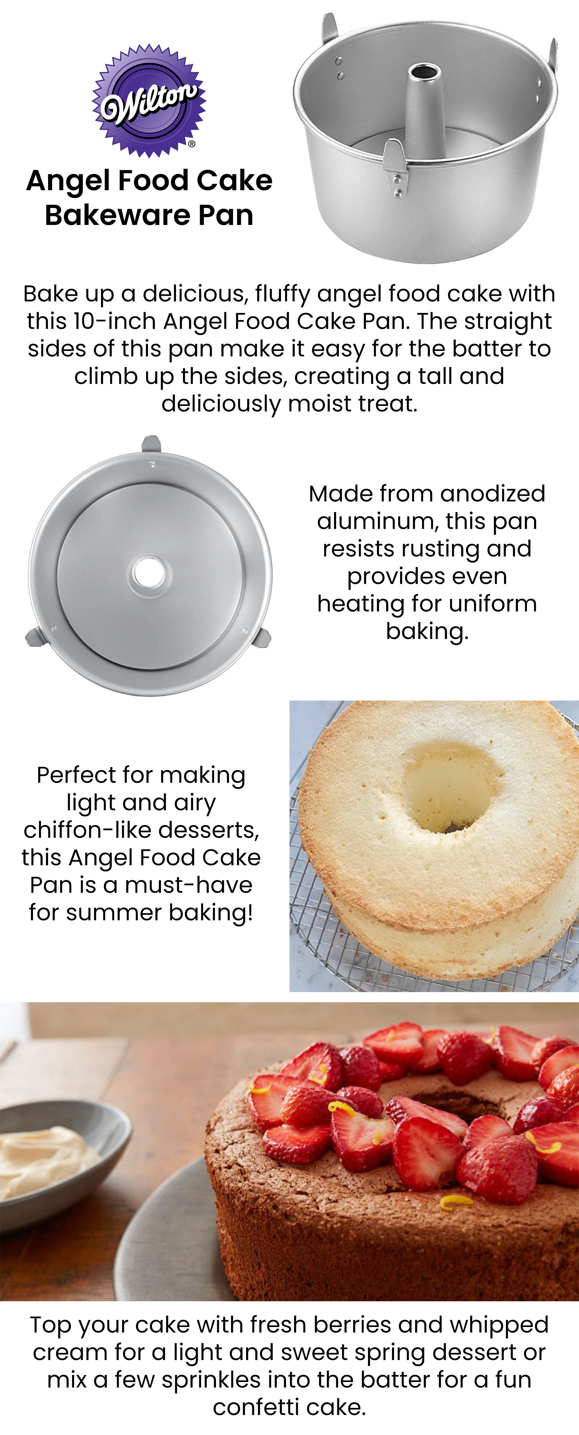 Angel Food Cake Tube Pan, 10-Inch - Wilton
