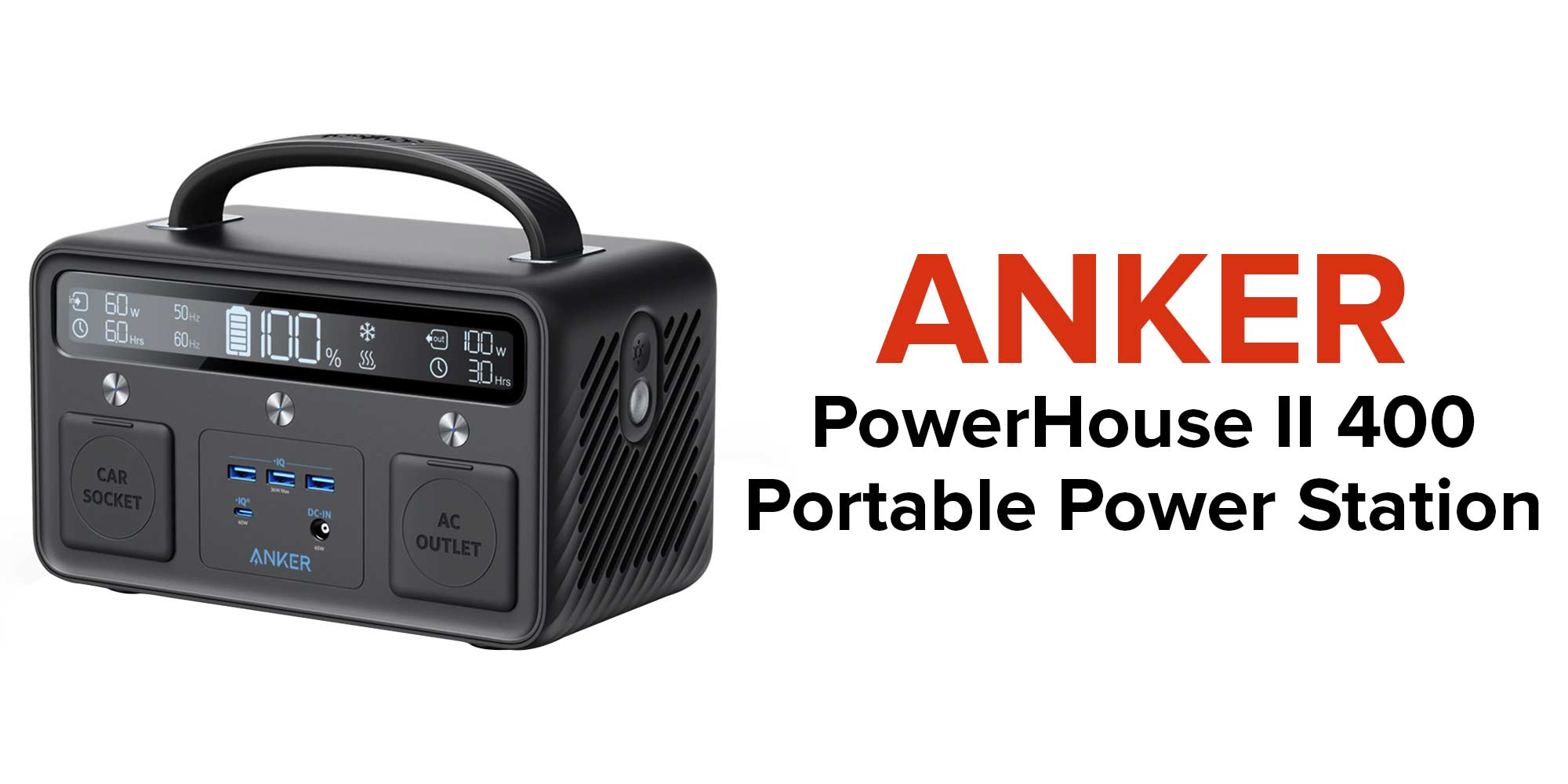 Anker Portable Power Station - PowerHouse II 400, 300W/388.8Wh
