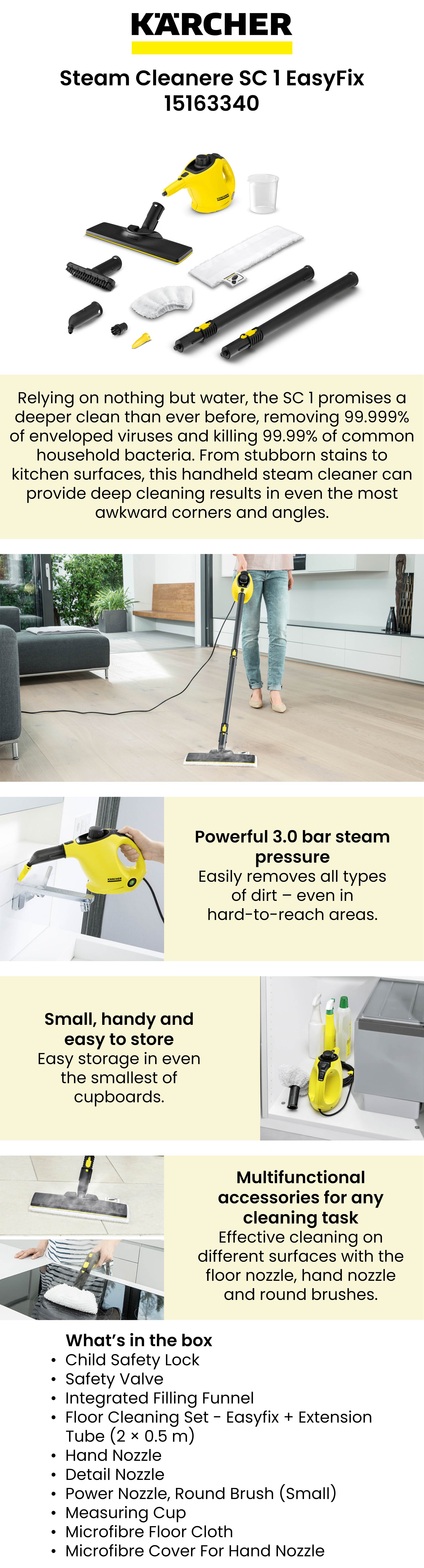 Karcher SC 1, Easyfix Steam Cleaner