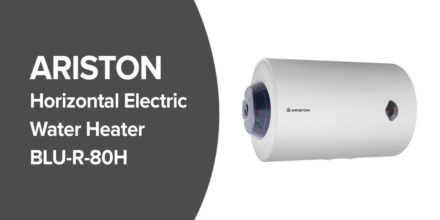Ariston Horizontal Electric Water Heater BLU-R 80 H White/Grey UAE | Dubai,  Abu Dhabi