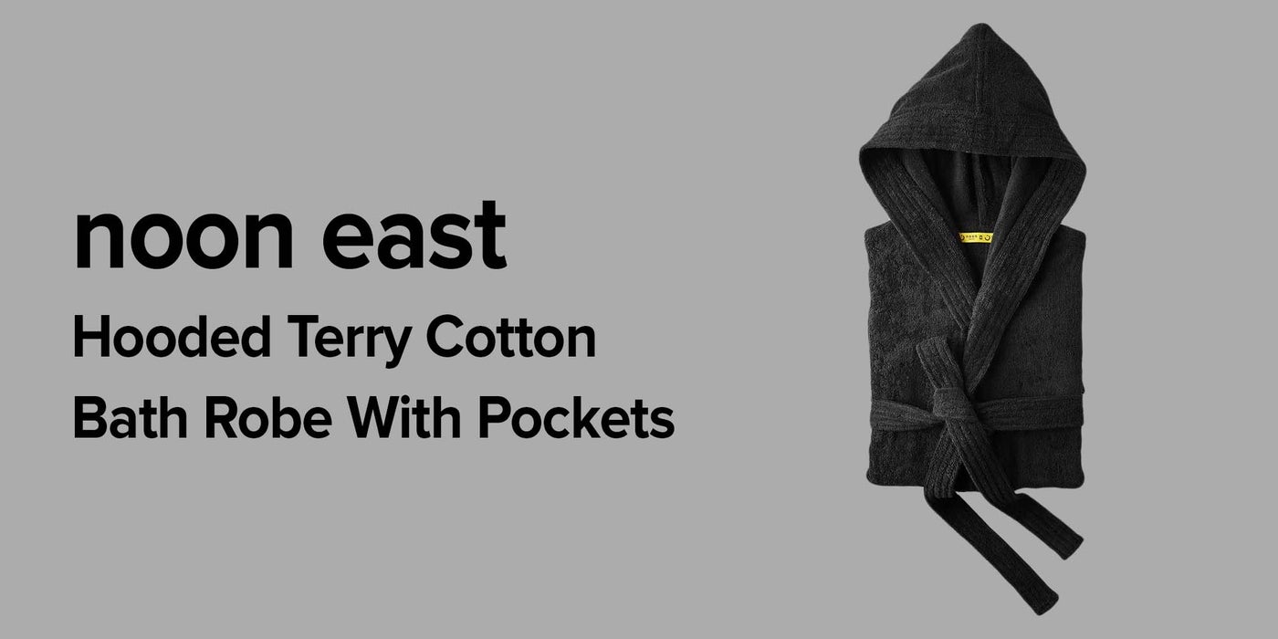 Noon East Bathrobe 300 GSM 100 Cotton Terry Extremely Absorbent