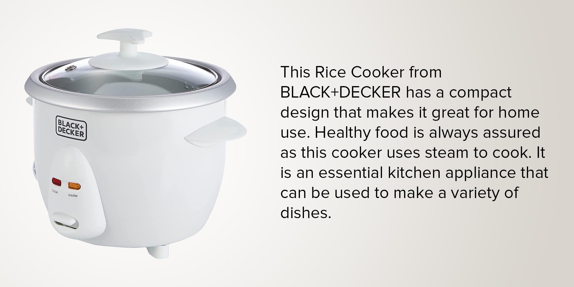 Black+Decker RC650-B5 | Automatic Rice Cooker 