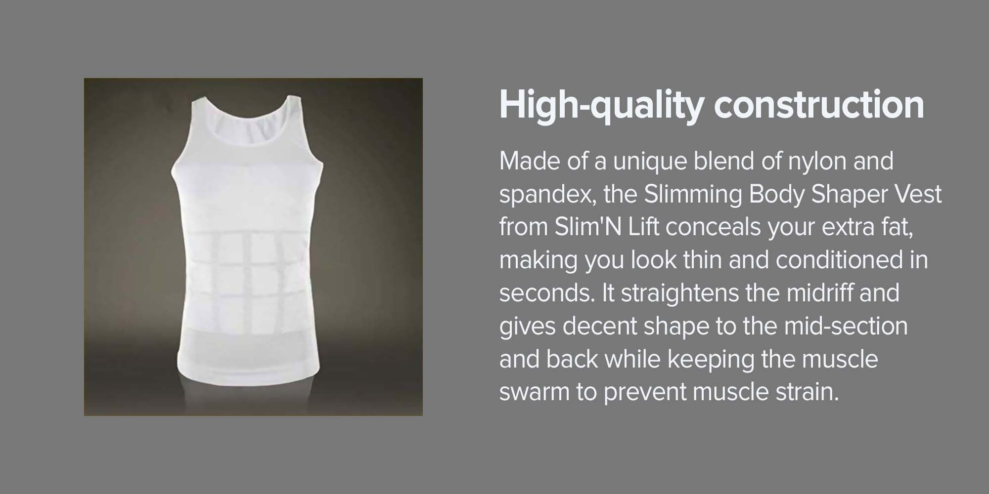 Lgtfy Mens Slimming Body Shaper Vest, Gynecomastia Compression Shirts, Tummy  Control Undershirts - Change in Seconds Black/White price in UAE,   UAE