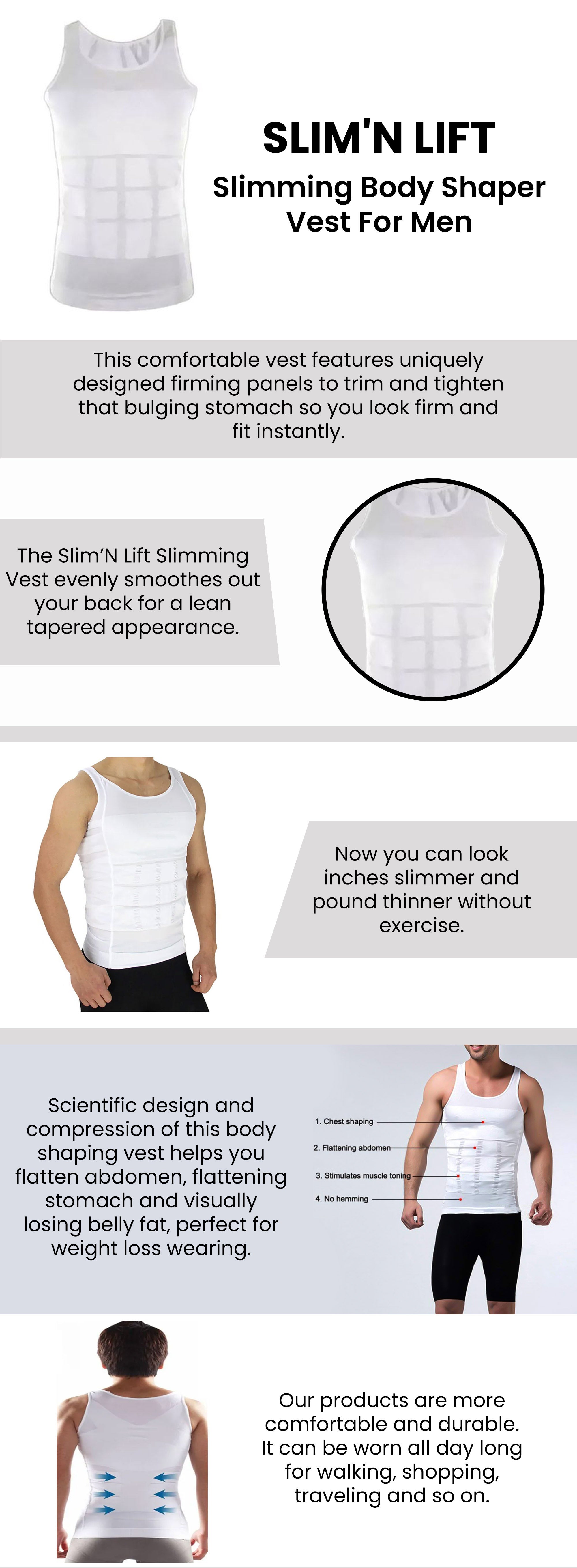 SLIM'N LIFT Slimming Body Shaper Vest For Men S KSA