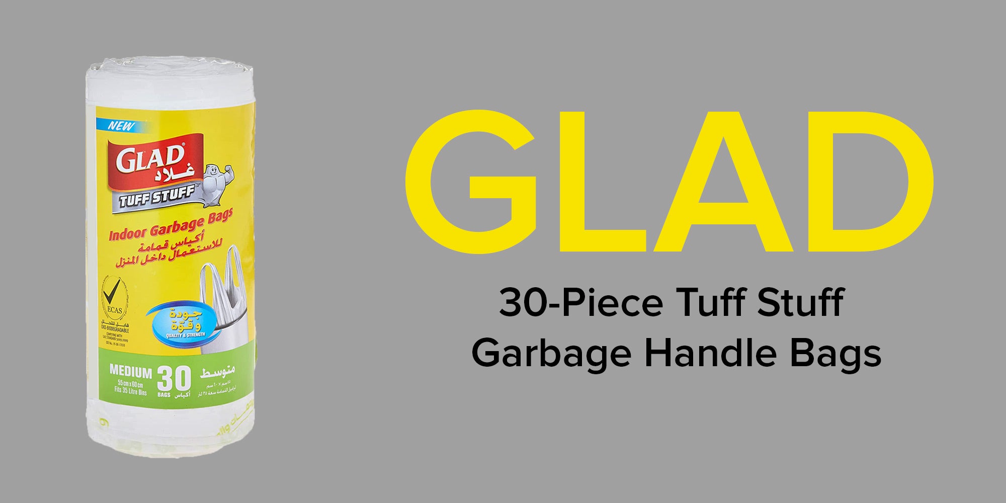 Glad - Tuff Stuff Garbage Bag Medium - White