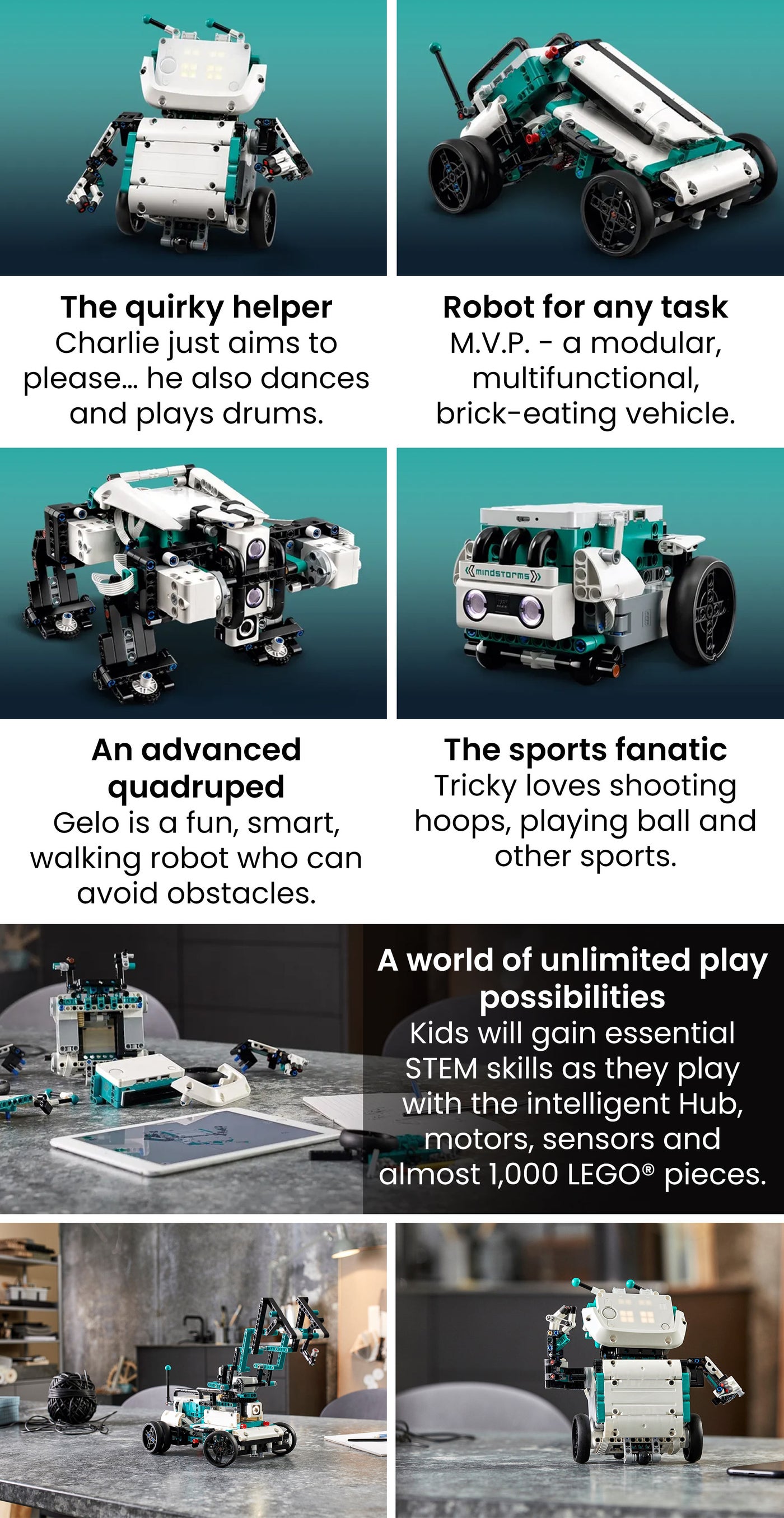 LEGO 51515 5-In-1 Mindstorms Robot Inventor Building Set 10+ Years UAE ...