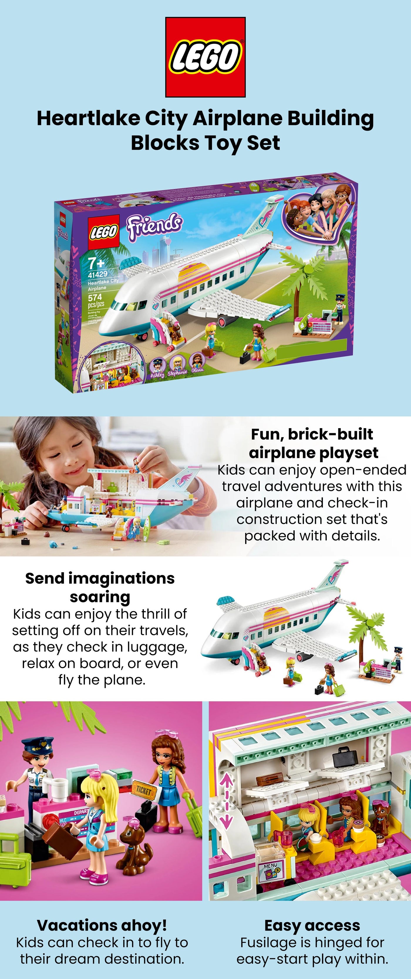 Airplane Toy Lego Friends Heartlake Aeroplane Lego Toy Heartlake