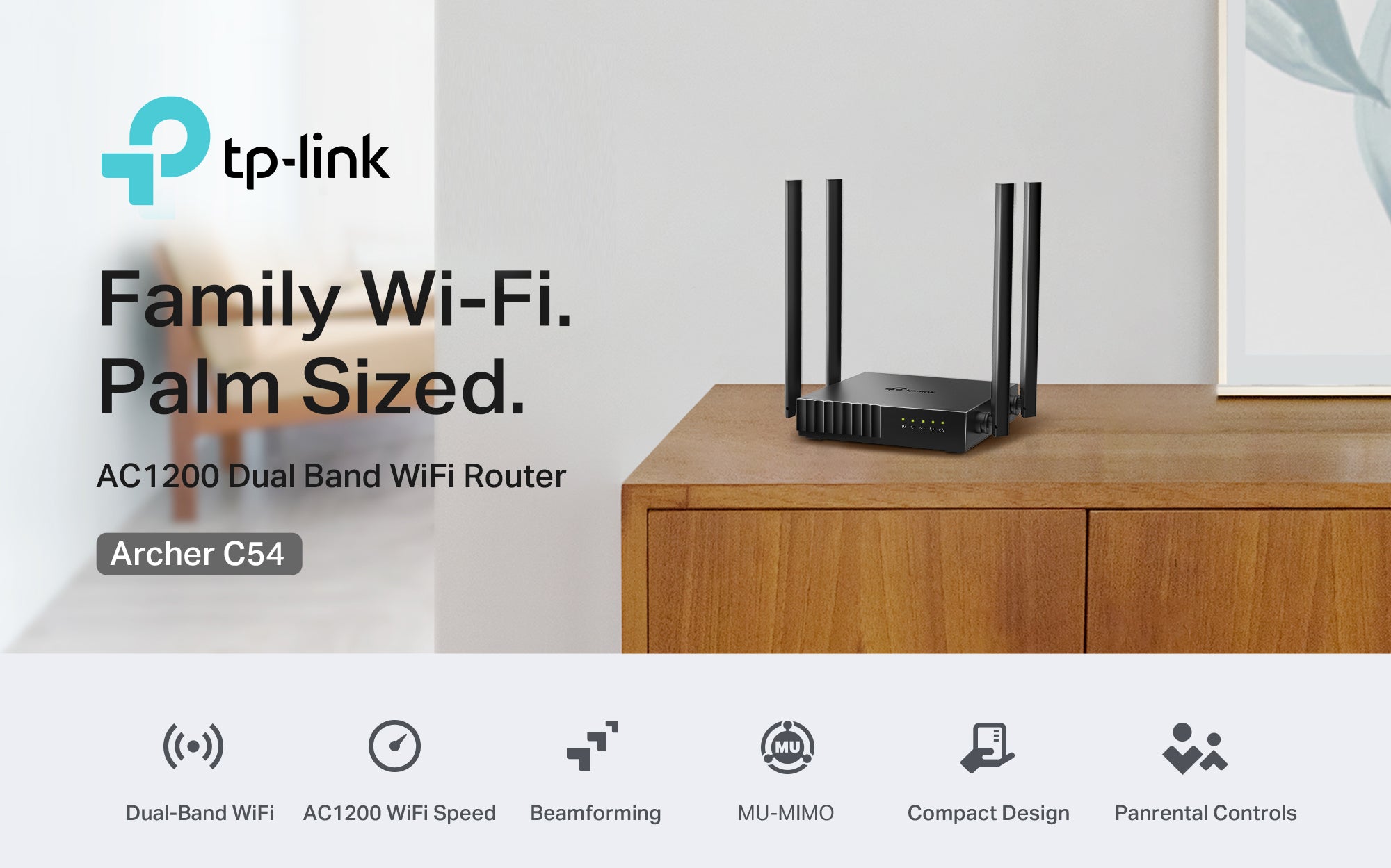  TP-Link Archer C54, AC1200 MU-MIMO Dual-Band WiFi Router