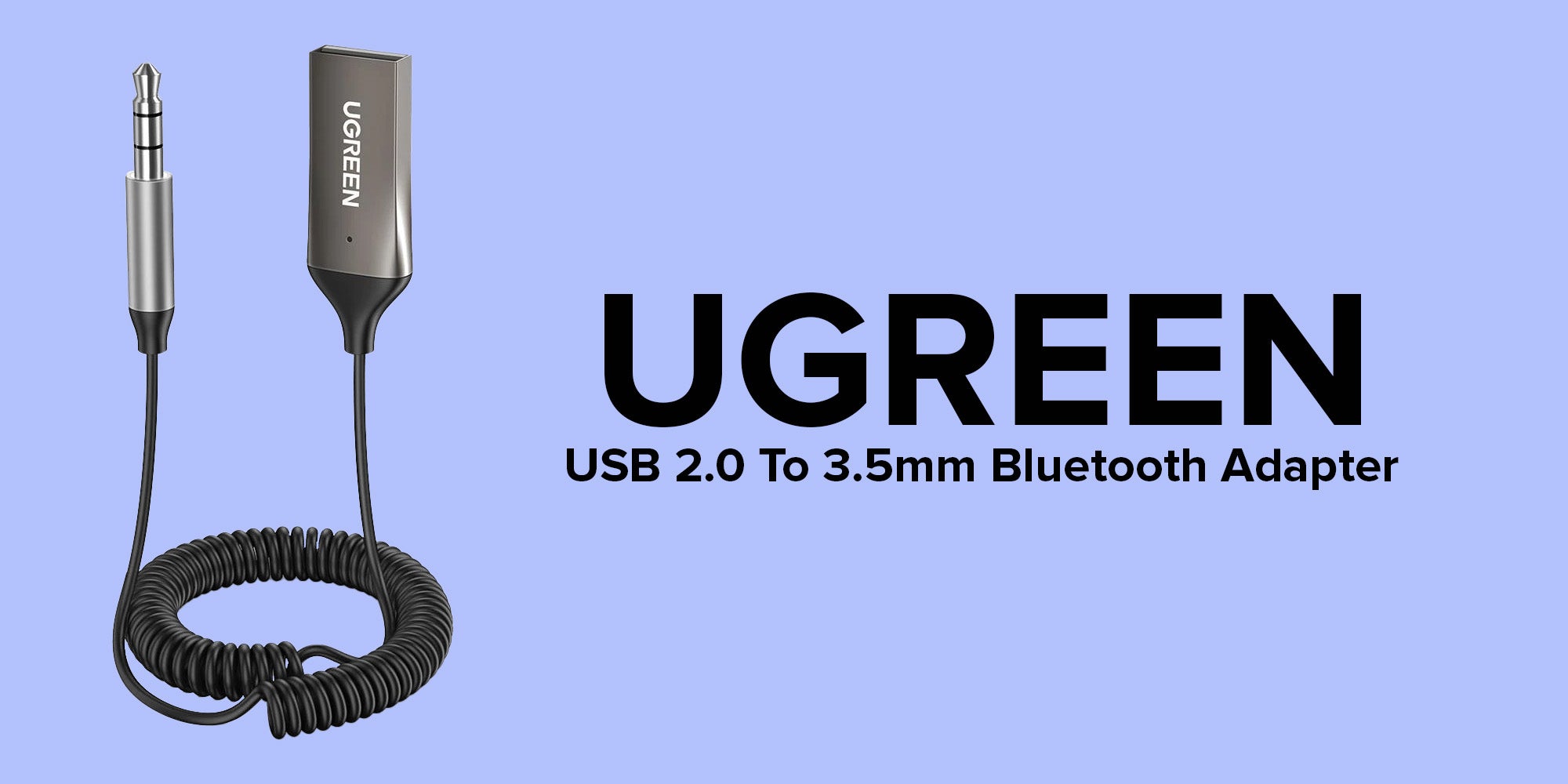 Buy UGREEN 70601 Aux To Bluetooth 5.0 Adapter, 3.5mm Bluetooth Car