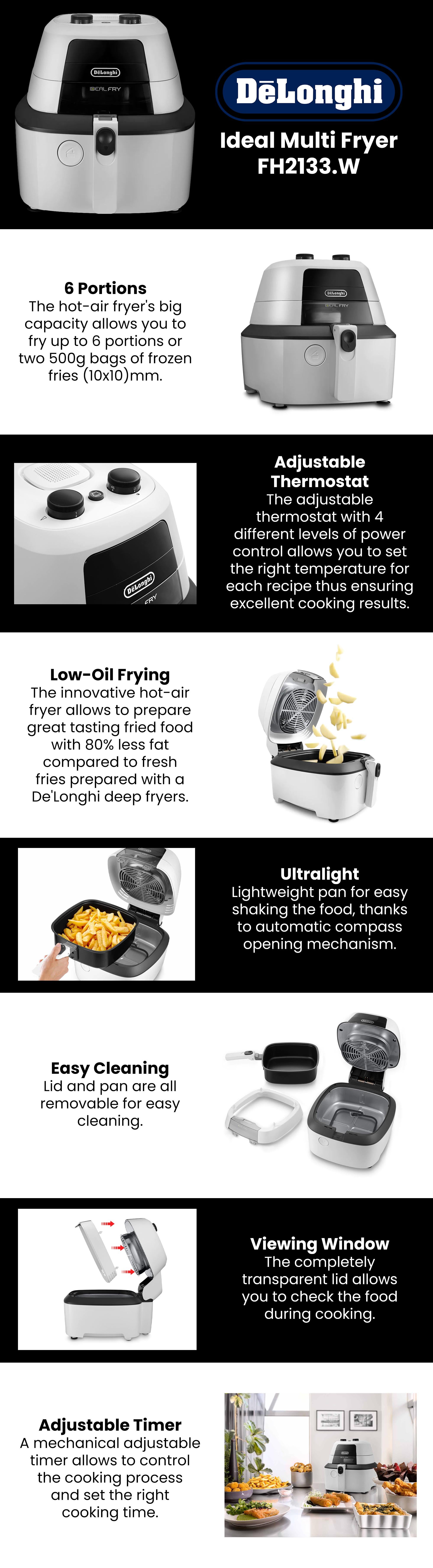 DeLonghi IdealFry Air Fryer FH2133W