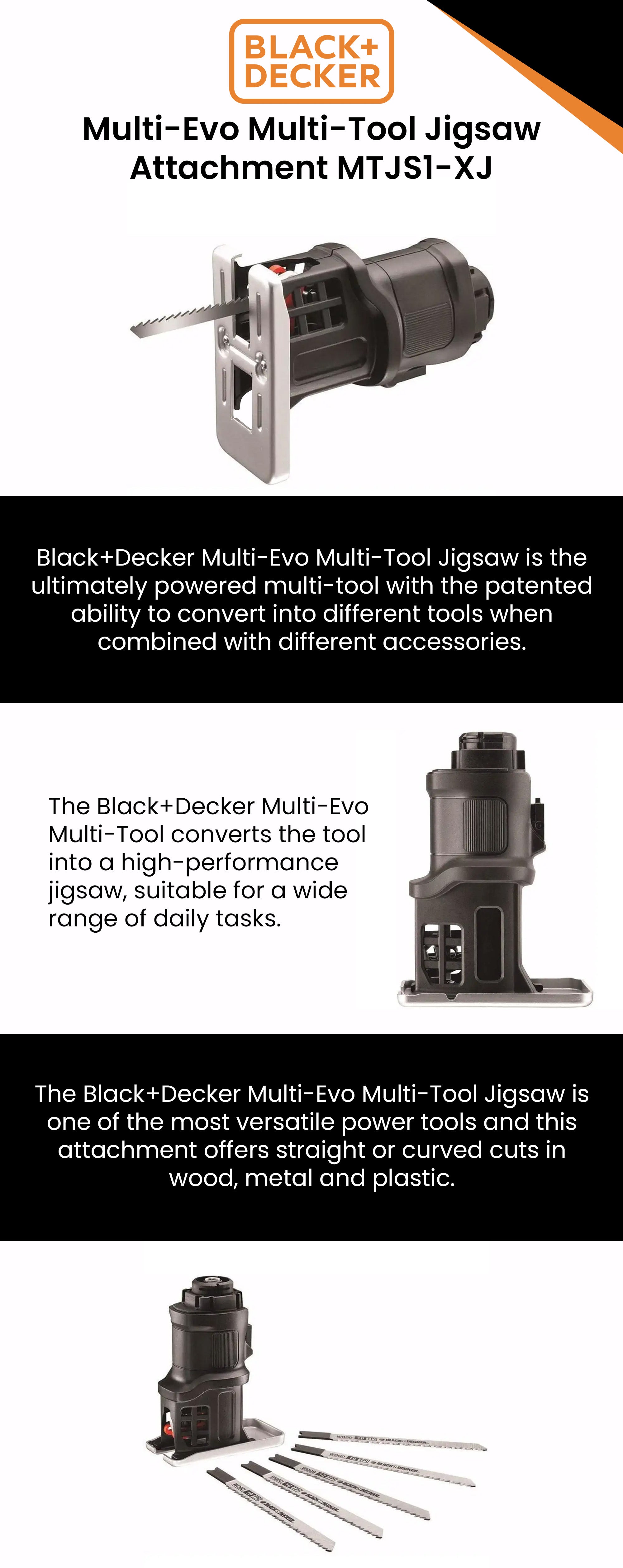 BLACK DECKER Jigsaw Attachment For Cordless Multi Evo Multi