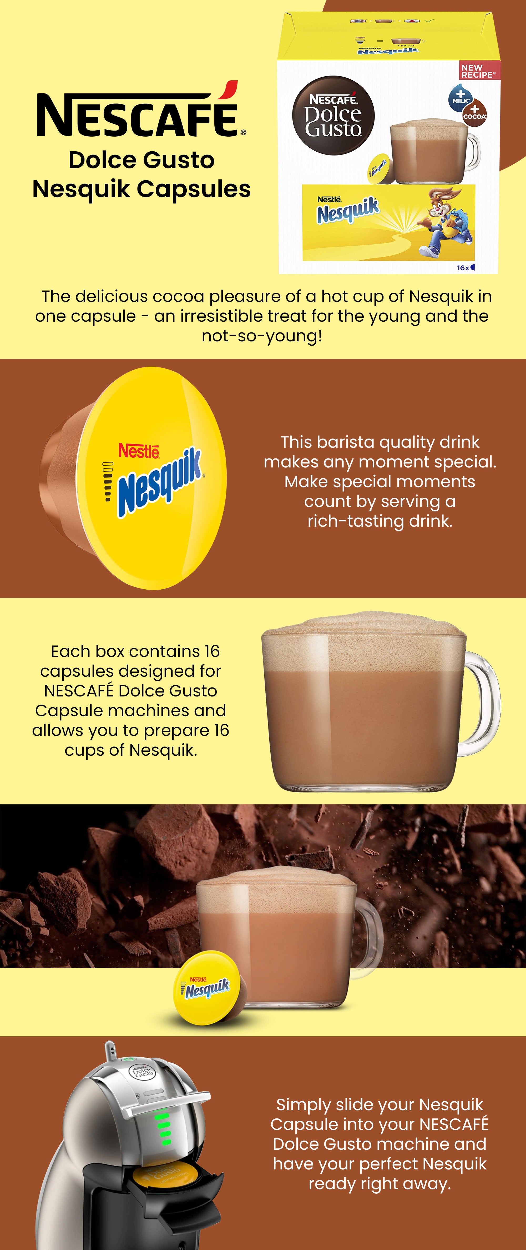 Nescafe Dolce Gusto Nesquik Capsules Chocolate 256grams UAE