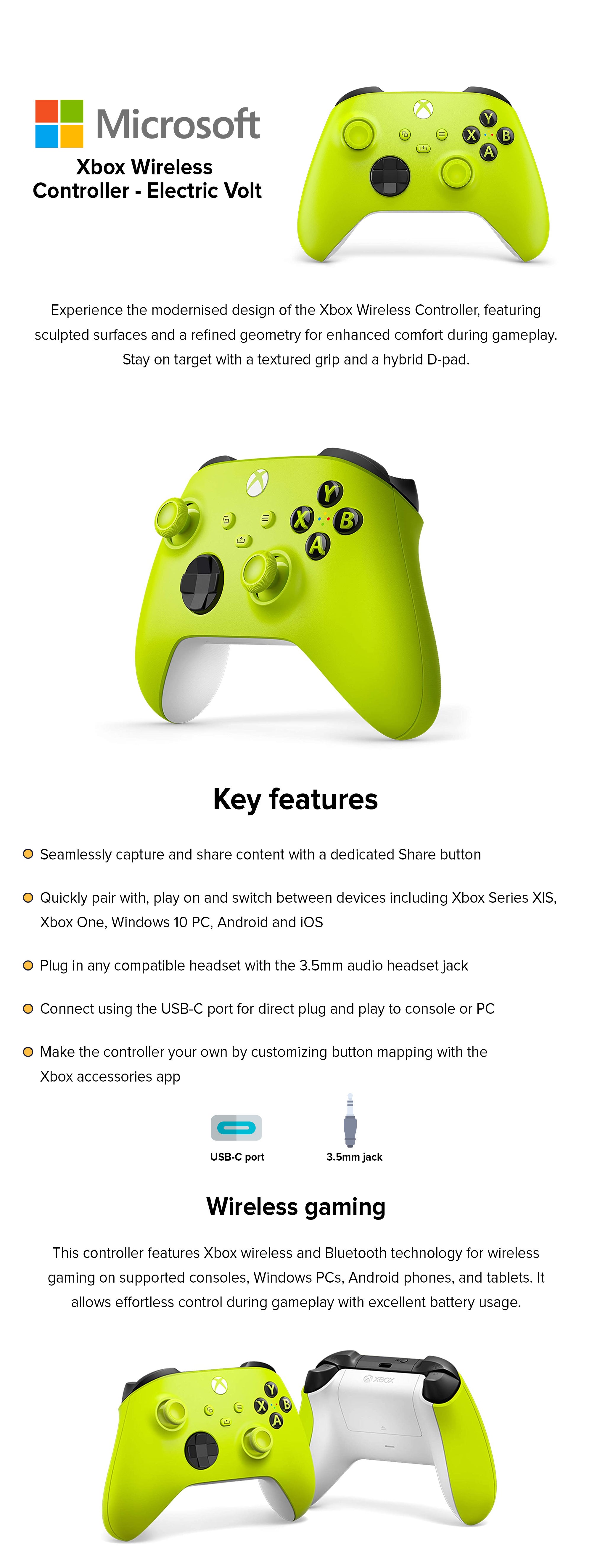 Microsoft Xbox Series X Wireless Controller Electric Volt