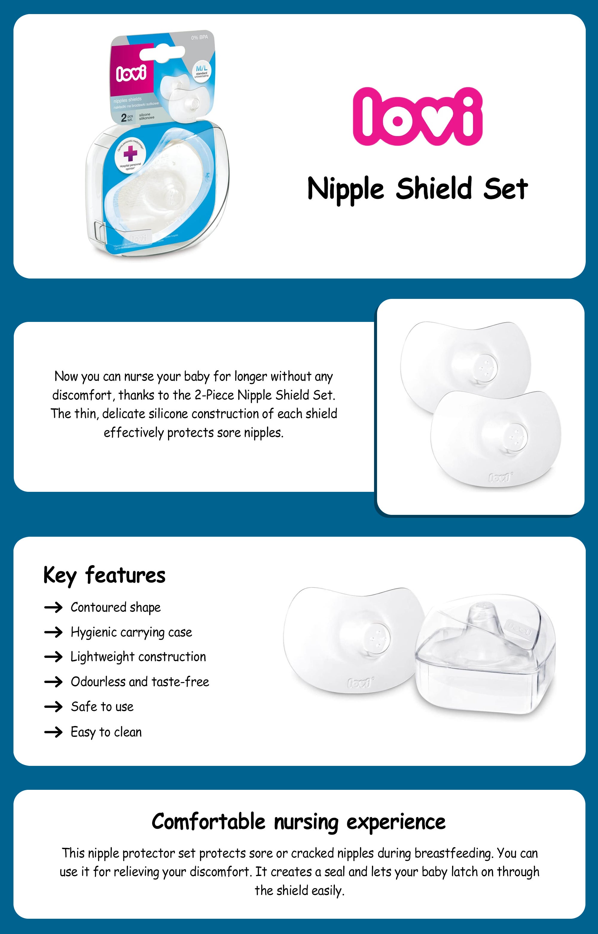 2Pcs Silicone Nipple Protectors Feeding Mothers Nipple Shields Protection  Cover Breastfeeding With Clear Carrying Case