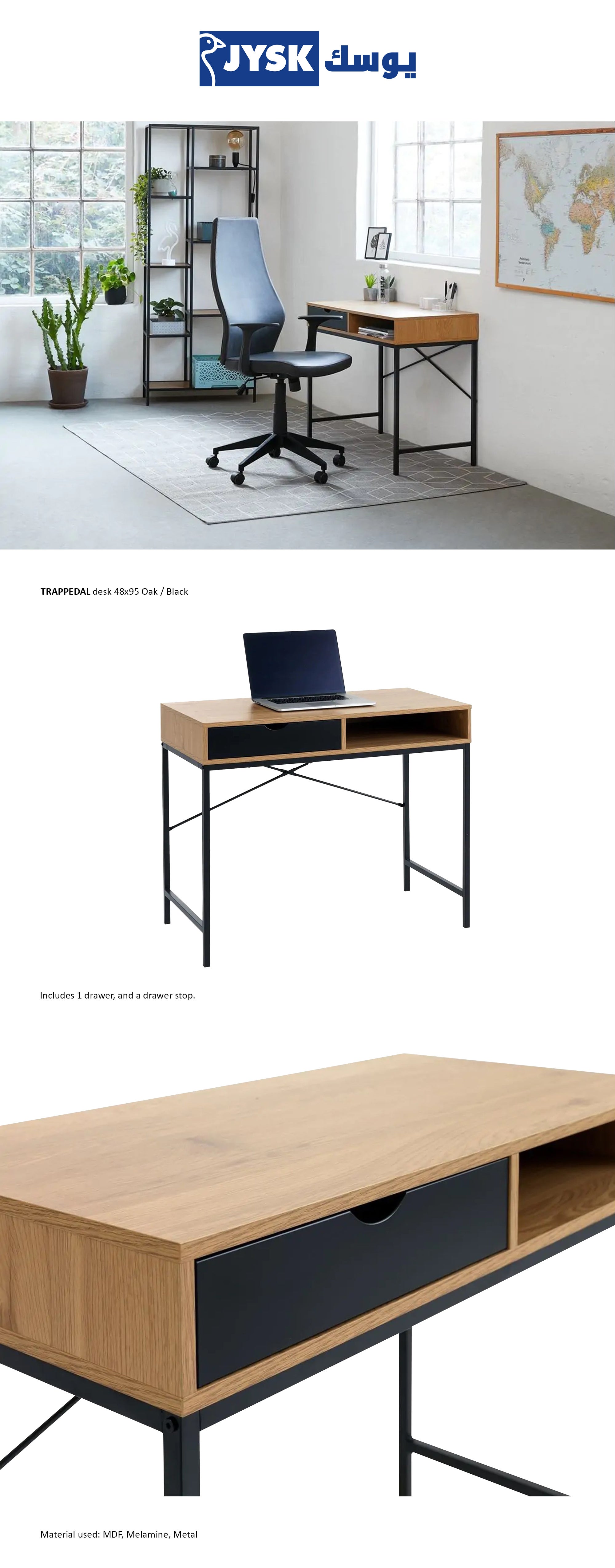 trappedal desk