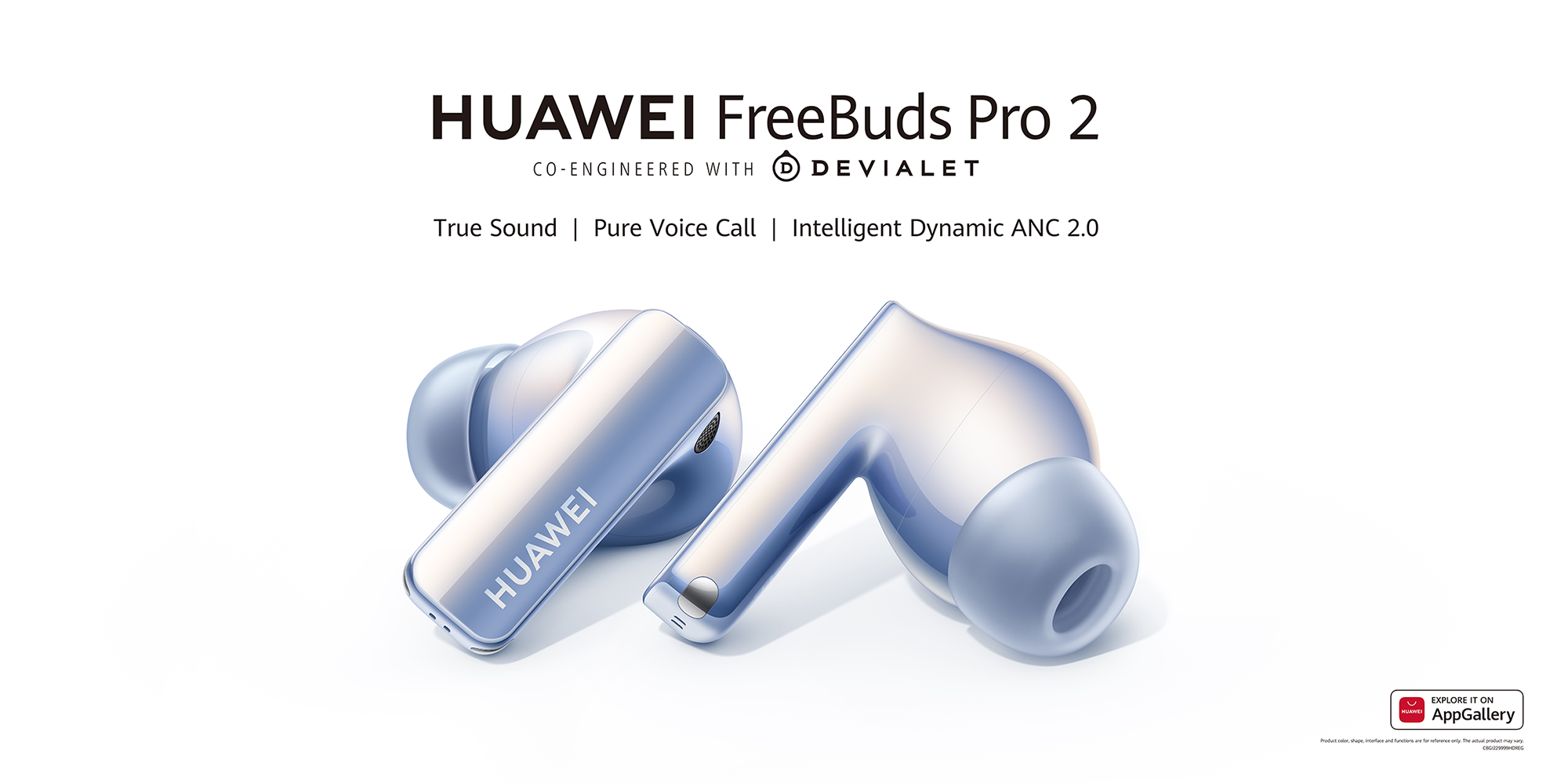 Huawei FreeBuds Pro 2 Wireless With ANC, Silver Frost - eXtra Saudi