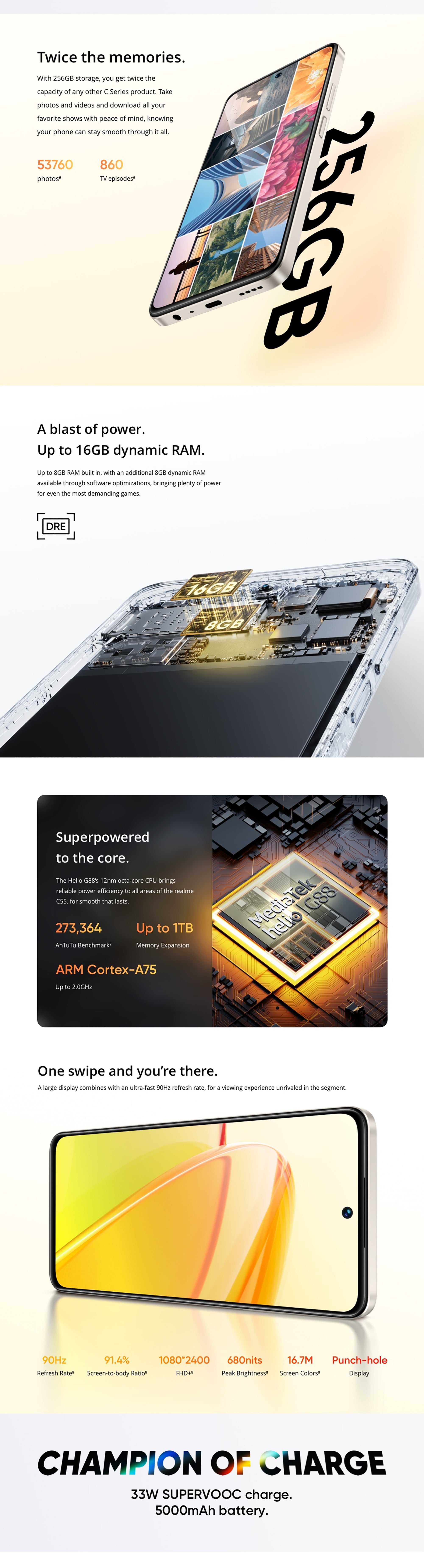 realme C55 Dual SIM 8GB RAM 256GB Rainy Night 4G LTE : Buy Online at Best  Price in KSA - Souq is now : Electronics