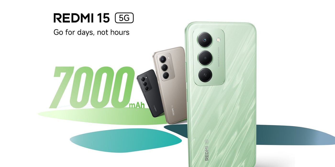 Xiaomi Redmi 15 5G Dual SIM Ripple Green 8GB RAM 256GB - Global