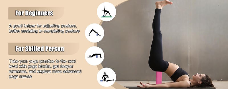 BLOC YOGA EN MOUSSE 47CM X 40CM X 5,5CM | PILATES ET FITNESS | COLORIS AU CHOIX