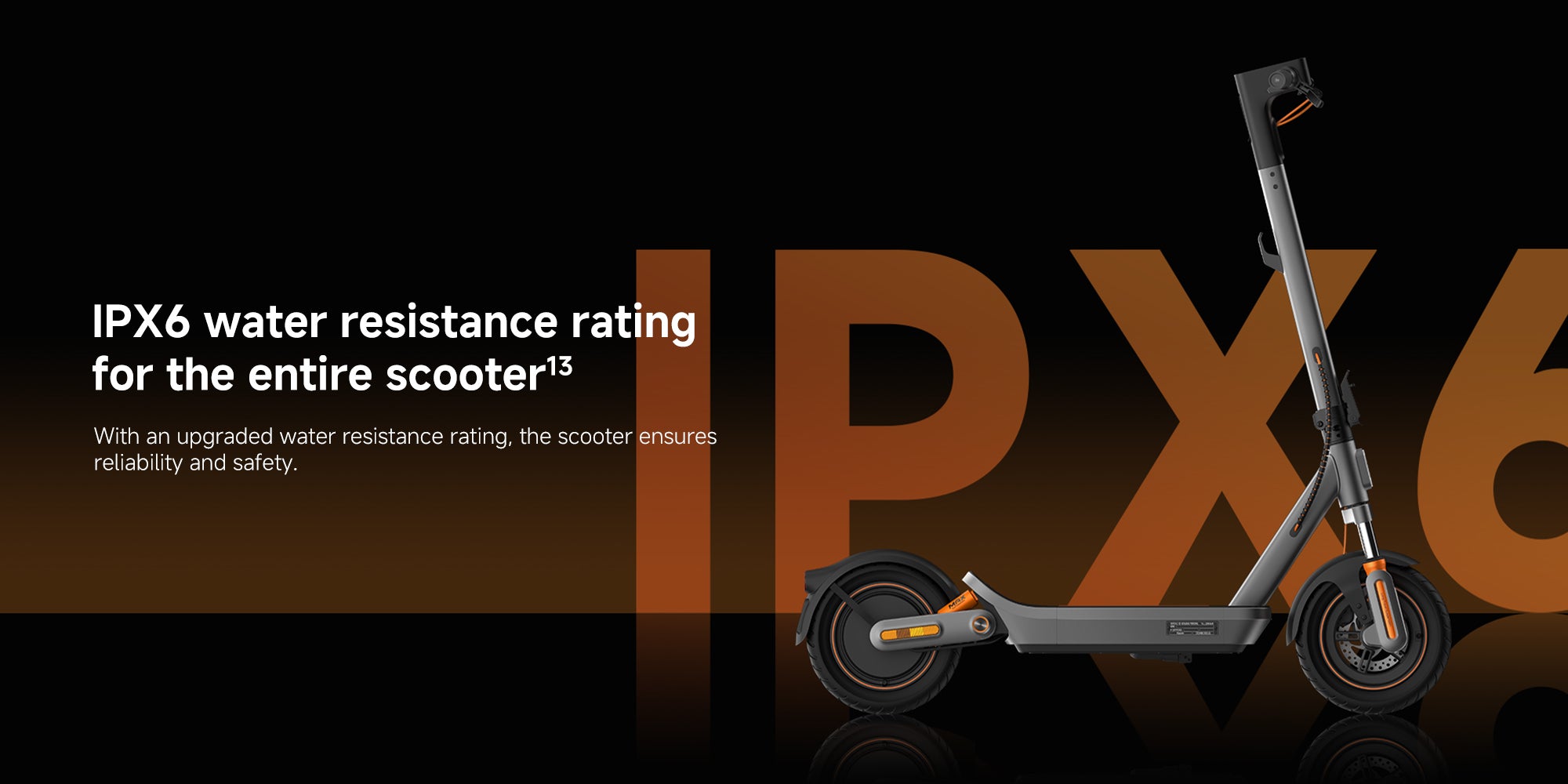 Xiaomi Electric Scooter 6 Max GL, 70km Long Range, 1100W Peak Power, 12-Inch Tubeless Tires, Front & Rear suspension, Dual Disc Brakes, Apple Find My, Foldable Scooter for Adults, Road Legal 10