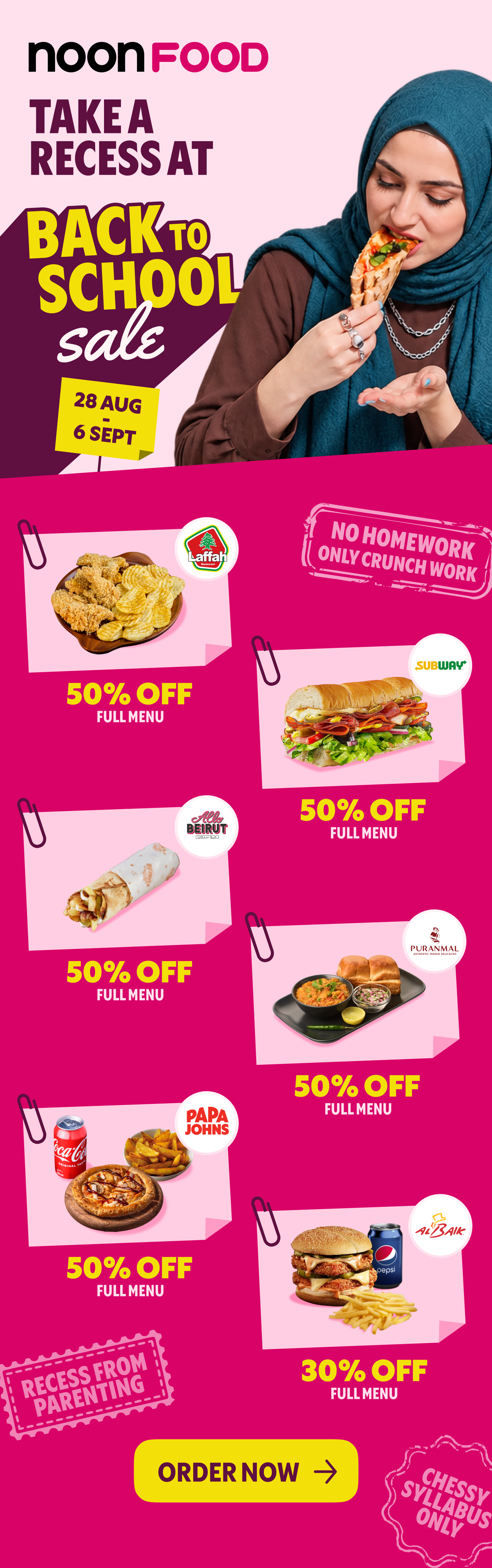 Commandez lors de la vente de la rentrée et profitez de 50 % de réduction sur vos favoris