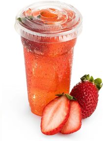 Plastic Juice Cup  8 Ounce With Lid Clear 25 Pieces 