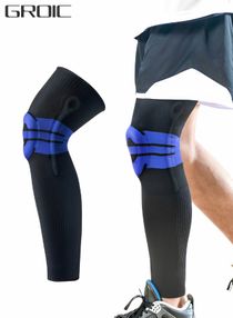 Full Leg Compression Sleeves,Full Leg Sleeve with Patella Gel Pad & Side Stabilizers,Knee Support for Meniscus Tear,ACL,Arthritis,Joint Pain Relief,Sports Equipment 