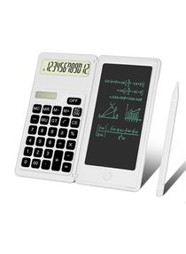 12-Digit Premium Desktop Calculators with Writing Tablet,Solar and Battery Dual Power Basic Calculator for Office,School,Business 
