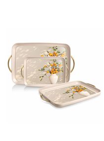 Serving Tray Set of 3pcs Prosper Serving Tray comes in Assorted Colors 45cm, 36cm, 30cm 