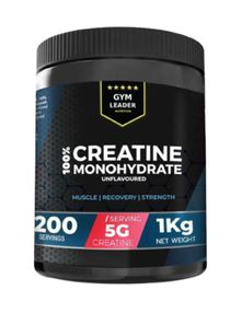 Gym Leader 100% Creatine Monohydrate Unflavoured 1kg (200 Servings) 
