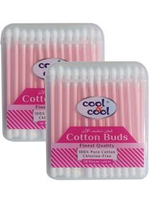 Cool & Cool Cotton Buds Paper Stem - Pink, 50's x 2 