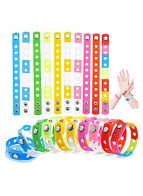 Multi-Color Silicon Bracelets 10 Pieces Adjustable Cute Wristbands for Boys and Girls Birthday Party Presents, Class Activities Award, Shoe Decoration, Clog and Shoe Charm 