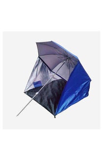 Beach Garden Umbrella Polyester Modern Garden Parasol Blue 180x180 cm 