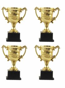 Trophies,Gold Plastic Trophy Cup Winner Medals for Kid Party Sports Awards Party Bag Fillers 