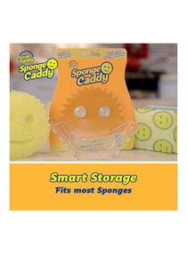 Sponge Caddy Holder With Suction Cups And Smart Storage 