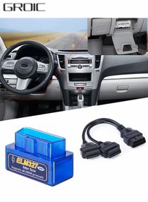 Mini ELM327 Bluetooth Torque OBDII Professional Bluetooth Scan Tool and Code Reader for Android and PC,Car Auto Diagnostic Scan Tool with OBD2 extension cable,Car Auto Diagnostic Scanner 