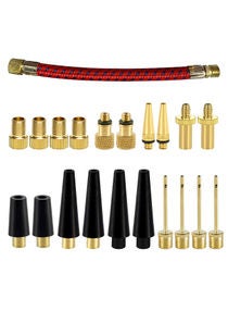 21PCS Bike Tire Valve Adapters, Ball Pump Needle, Adapters Kit as Inflation Devices and Accessories fit for standard pump or Air Compressor 