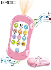 Baby Toy Phone Electronic Learning Smartphone Toy Mobile Phone Toy Interactive Music Lights Car Toy with Music Lights Laugh Songs Dialogue Chat Learning Play Phone Toy 