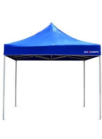 Gazebo 3X3 Mtr Portable Event Canopy Tent Pop Up Instant Shelter Sun Protection Shade for Outdoor Camping Picnics Beach Garden Sports Party Camping Tent (Blue) 
