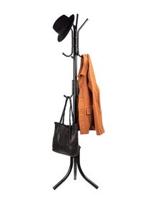 12 Hooks 3 Tier Coat Rack Metal Hat Storage Stand Jacket Handbag Umbrella Hanging Holder Organiser 